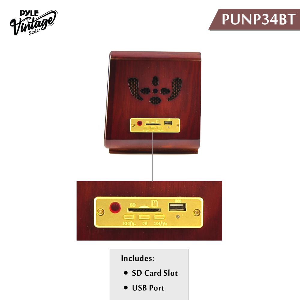 Sistema de radio Bluetooth de estilo clásico PUNP34BT