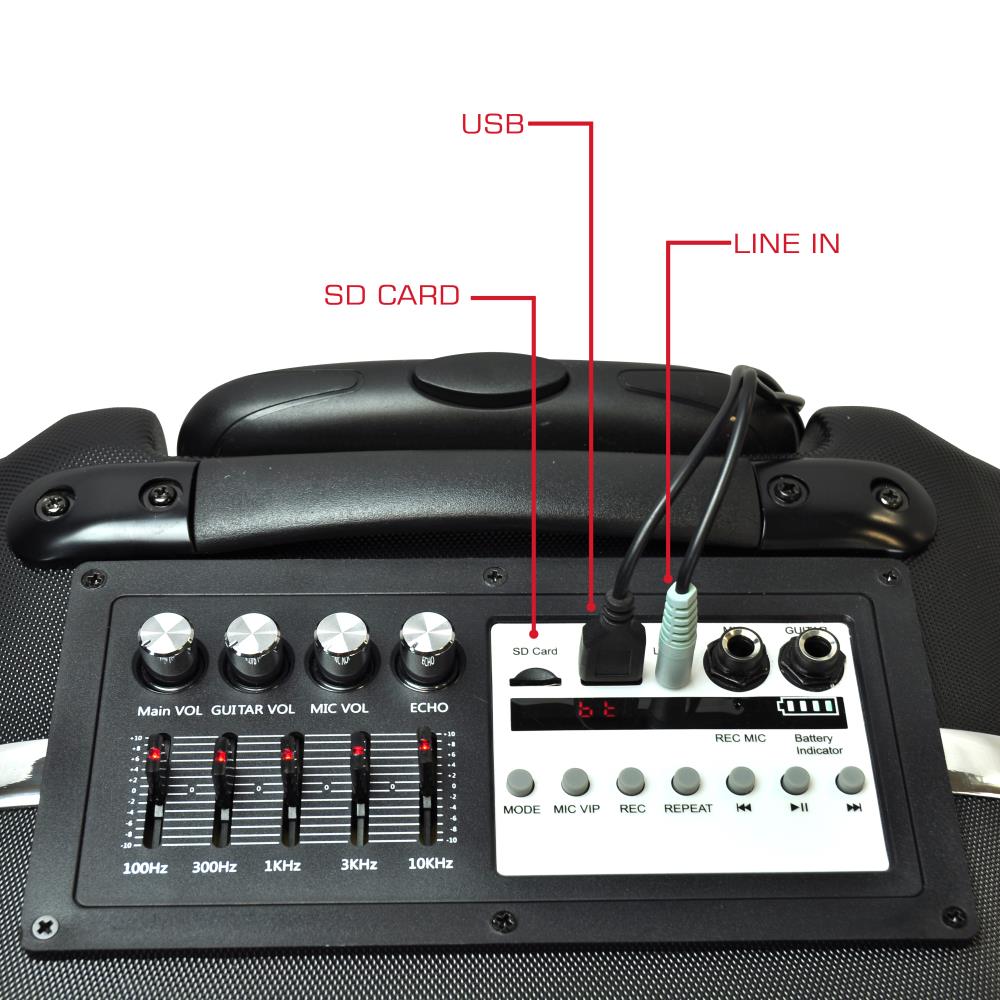 Parlante Portátil con Bluetooth PYLE-PRO PWMA1225BT