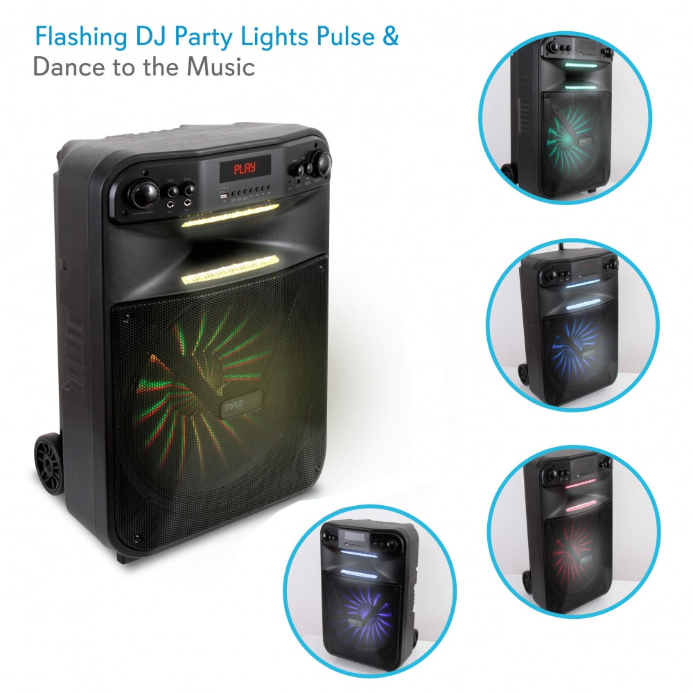 Parlante Portátil y micrófono PA negro PYLE-PRO PWMA447BT