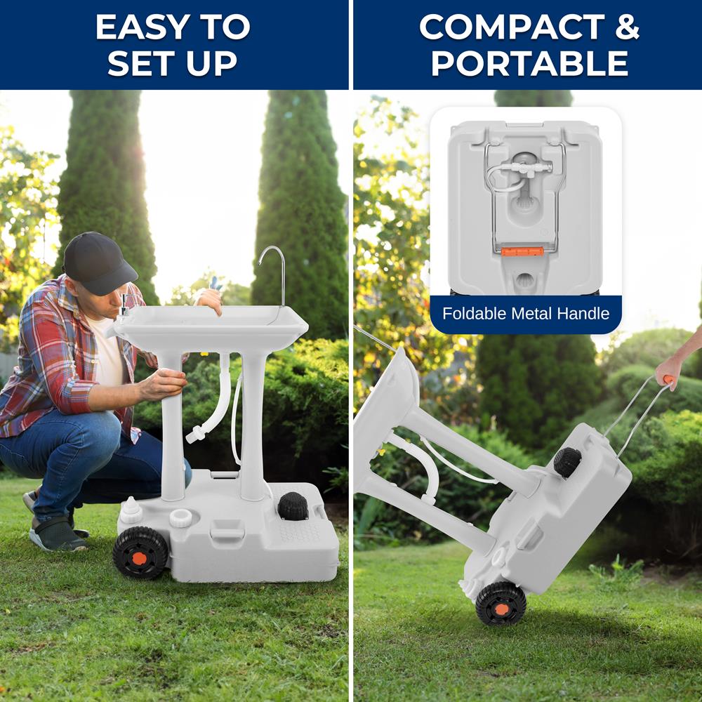 Fregadero portátil de grifo de agua SERENELIFE SLCASN25