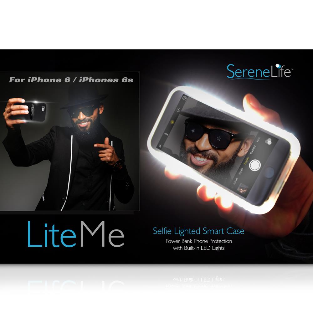 Funda para teléfono con iluminación LED SERENELIFE SLIP101BL