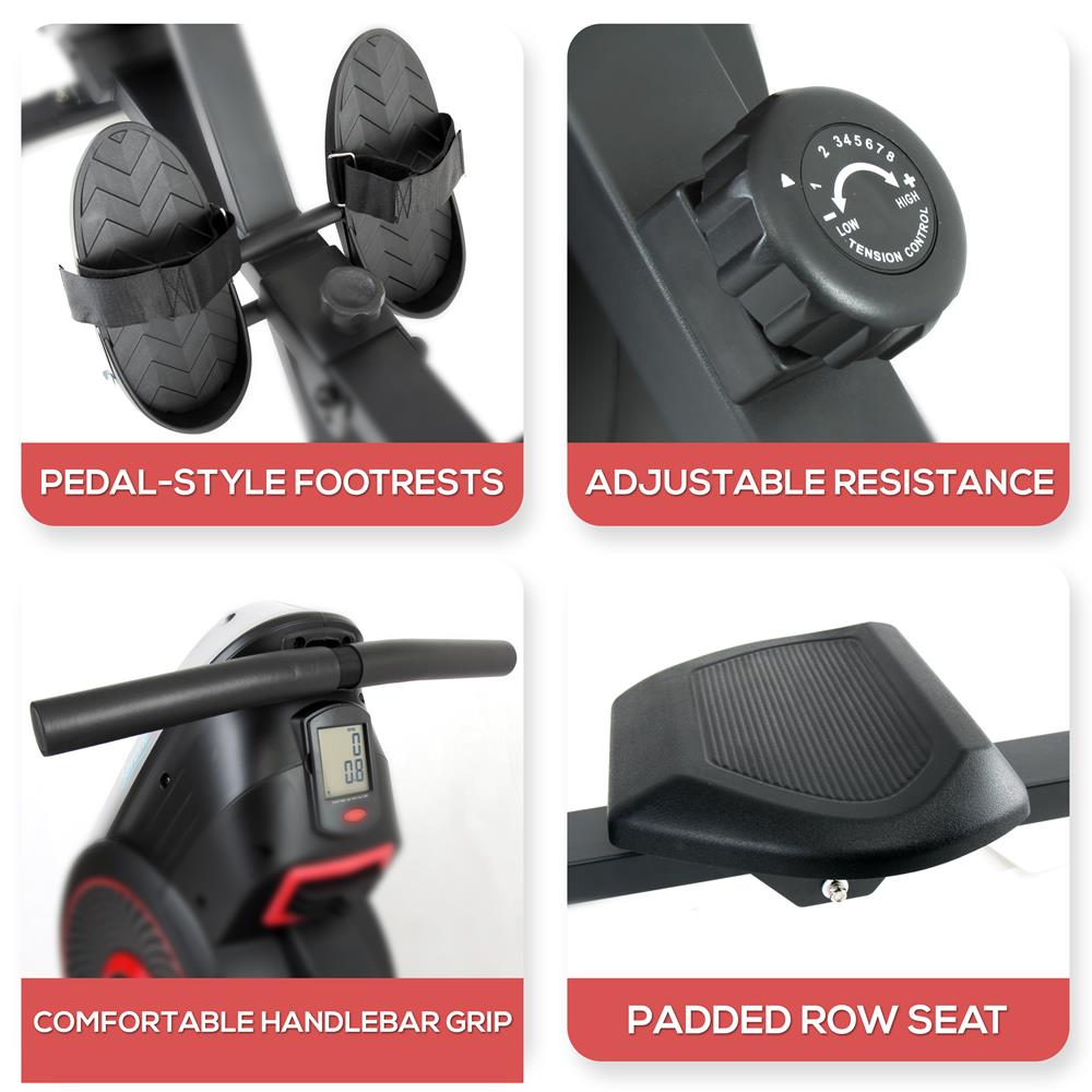 Máquina de remo para entrenamiento SERENELIFE SLRWMC18