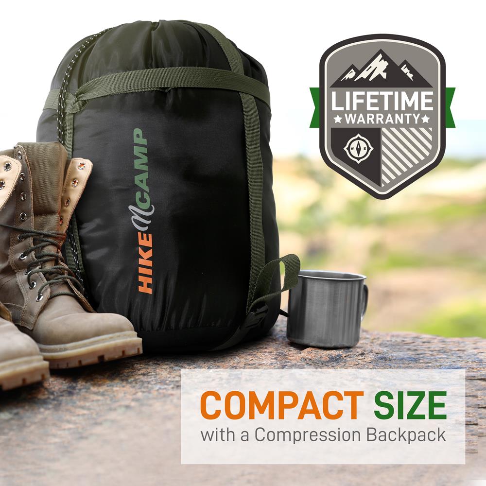 Saco o bolsa de dormir para mochilero azul SERENELIFE SLSBBL