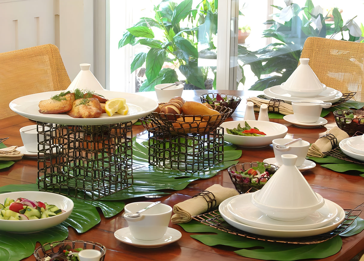 Cesta Redonda de Enlace de Cobre 10" Pack x 6 pcs - Modelo 123