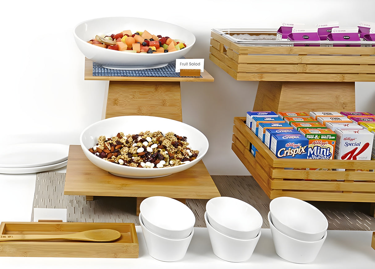 Set de 2 Cestas de Bambú - Shallow - Ideal para Cocina