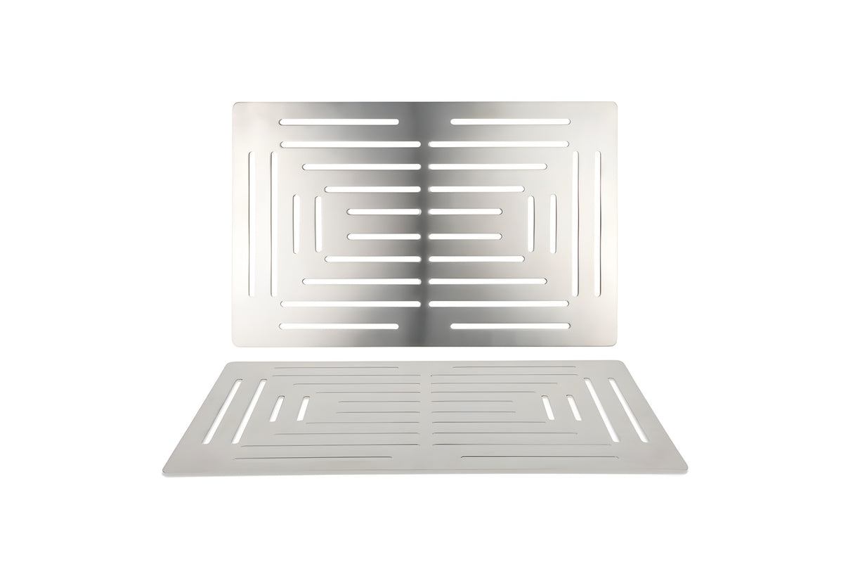 Placa de Parrilla Acero Inoxidable 22" x 14" Pack de 2 Pcs