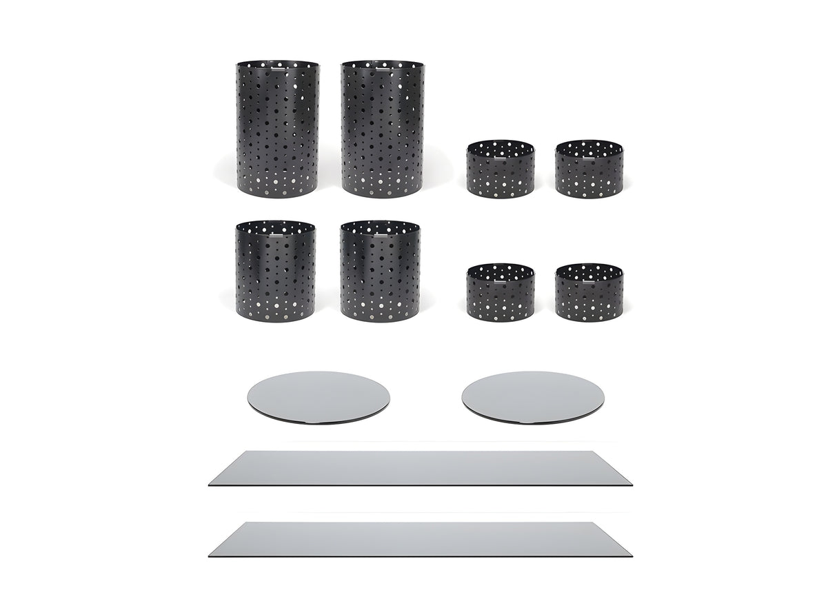 Esenciales Buffet - Dots - Cristal Ahumado en Negro - 1 pieza