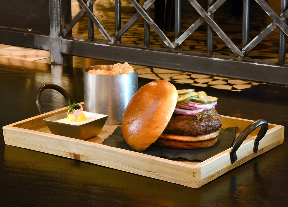 Plato Cuadrado de Madera de Palma 9.5" Pack de 6 Unidades