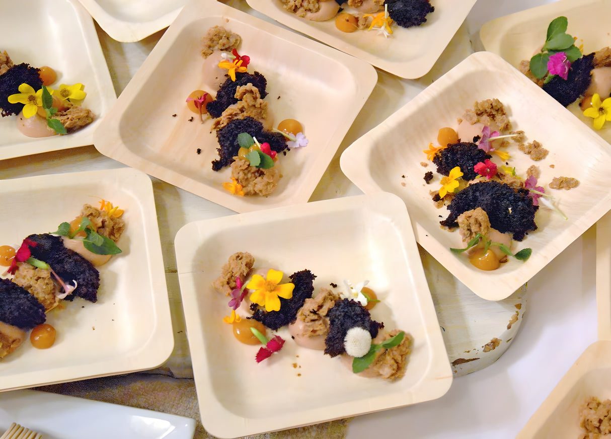 Plato Cuadrado Servewise® 5.5" - Paquete de 200 piezas