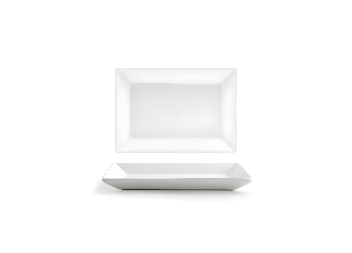 Plato Kyoto™ 7" x 5" pack de 12 unidades, diseño elegante