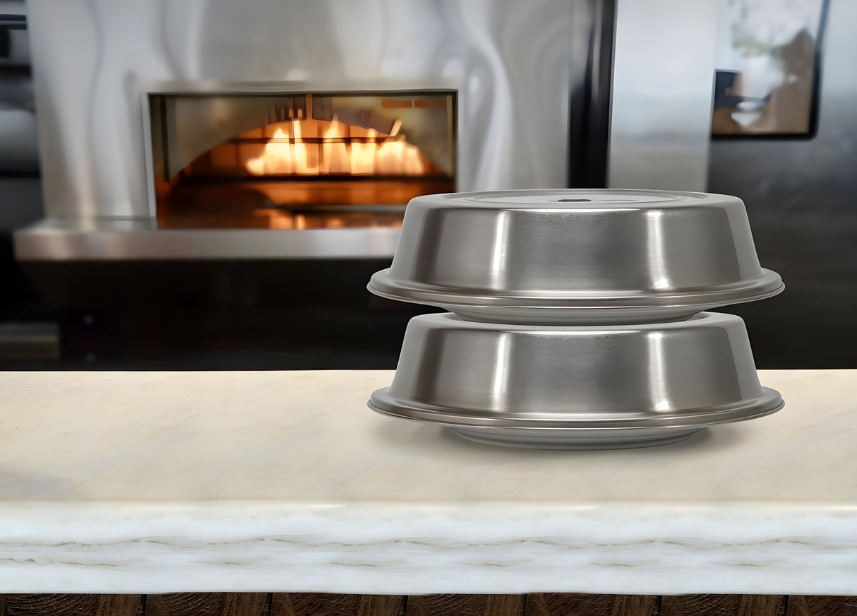 Cubierta Redonda de Acero Inoxidable 11" - Pack de 12 Piezas