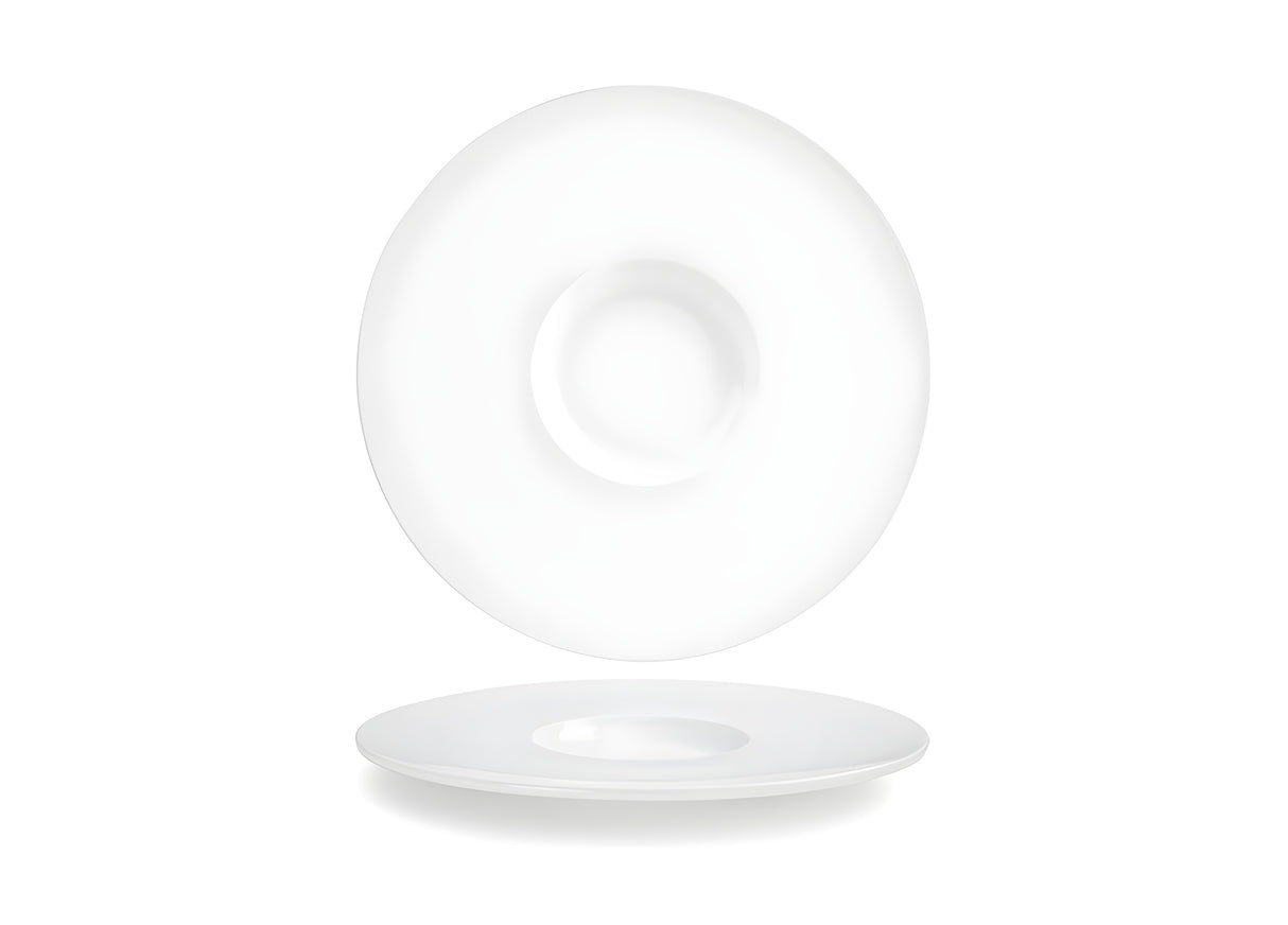 Plato Redondo Ancho Monaco 12.5" Pack de 6 Piezas