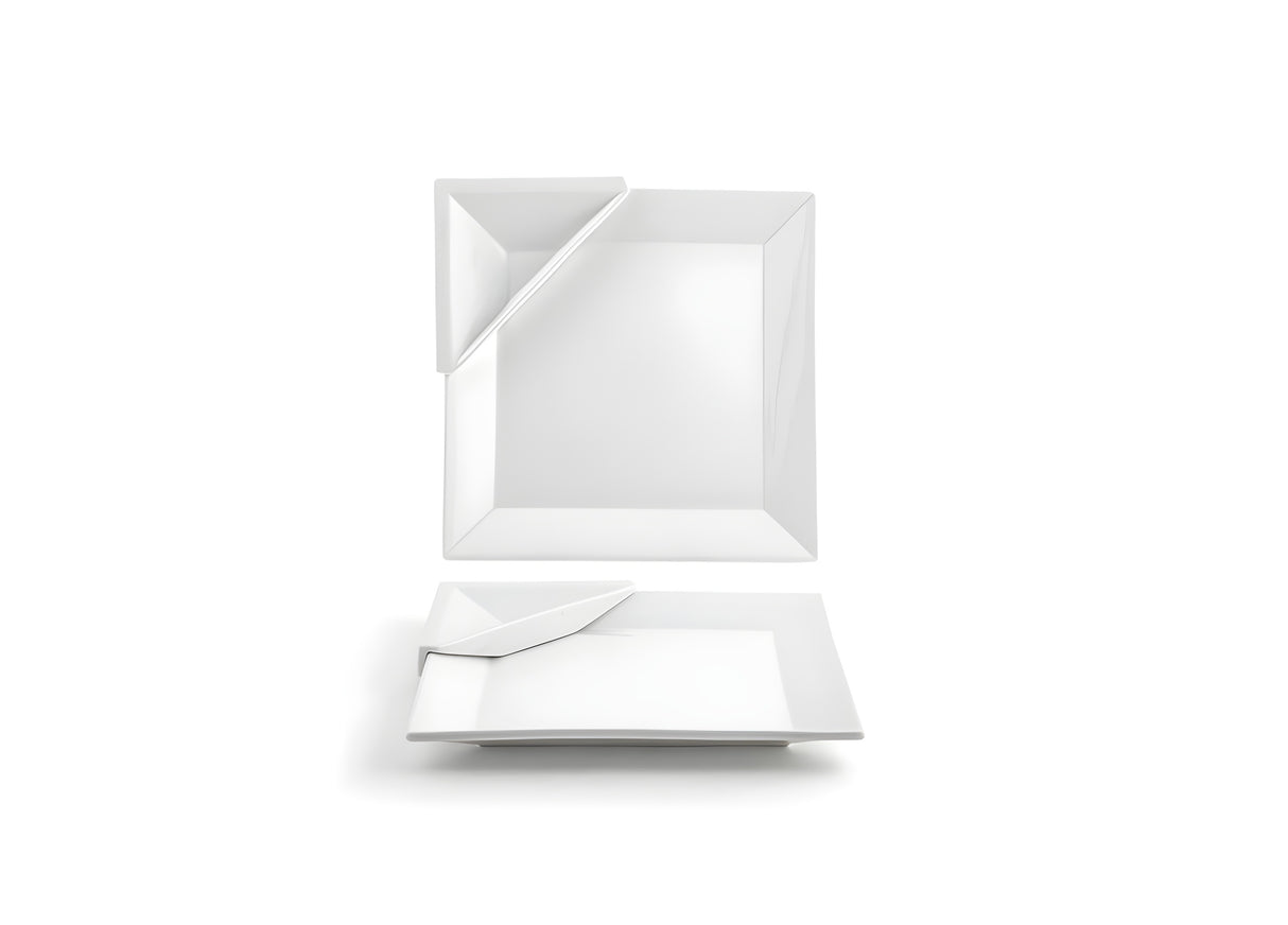 Plato Cuadrado Kyoto™ 10" Pack de 6 Piezas, Resistente y Elegante