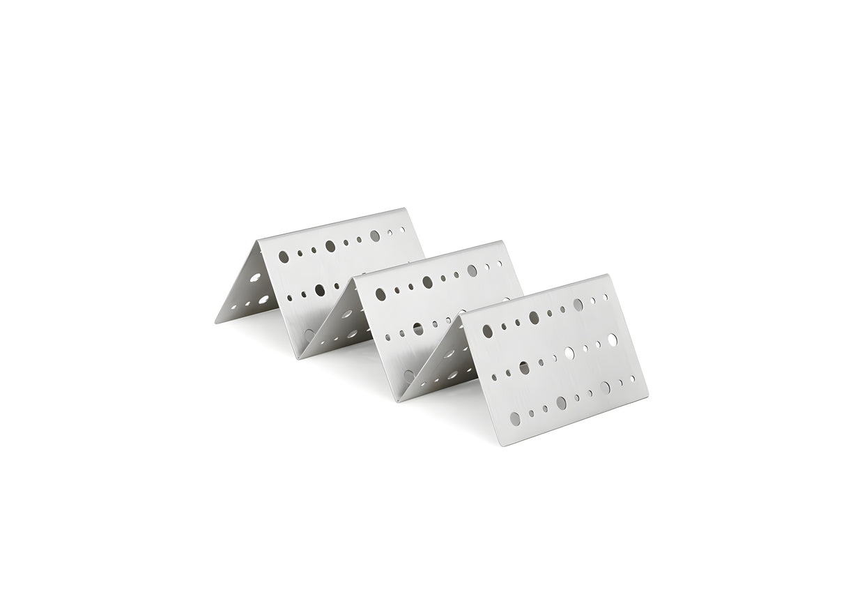 Soporte para Tacos de Acero Inoxidable - 8" x 4" - Pack de 12