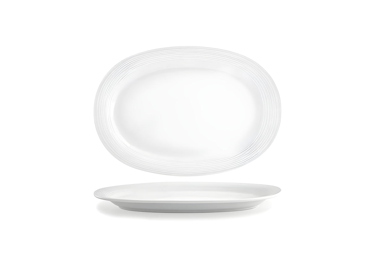Plato Oval Spiral® de 14" Pack x 6 Piezas, Ideal para Servir