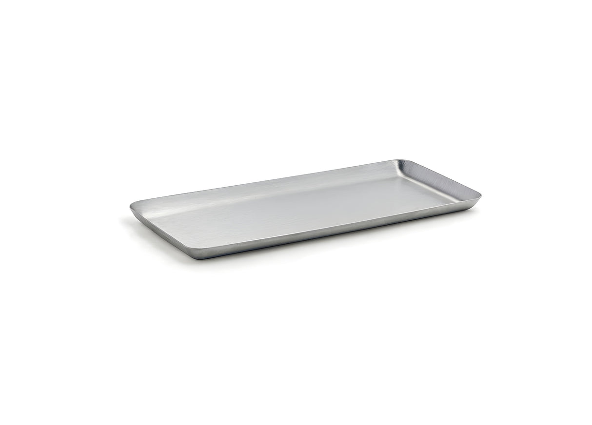Bandeja de Acero Inoxidable 10" x 4.5" pack de 6 pcs