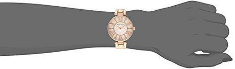 Reloj para mujer en tono dorado rosa con correa de cuero