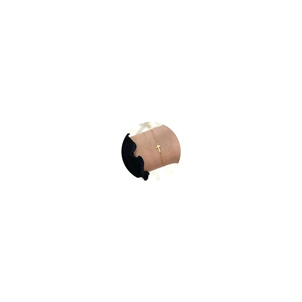 Pulseras y tobilleras de cruz para mujer