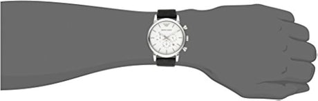 Reloj de cuero negro para hombre