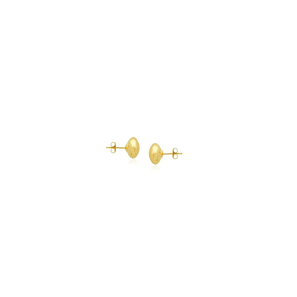 Aretes redondos de media botón o bola completa para mujer