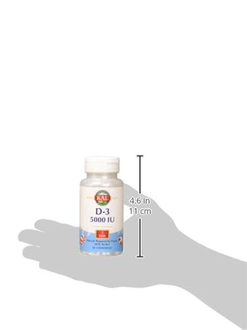 Ultra D3 5000 IU, la menta, Kal 60 Chewable