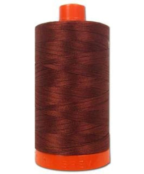 aurifil A1050 –  Solid 50 WT 1422yds Rust algodón Mako hilo
