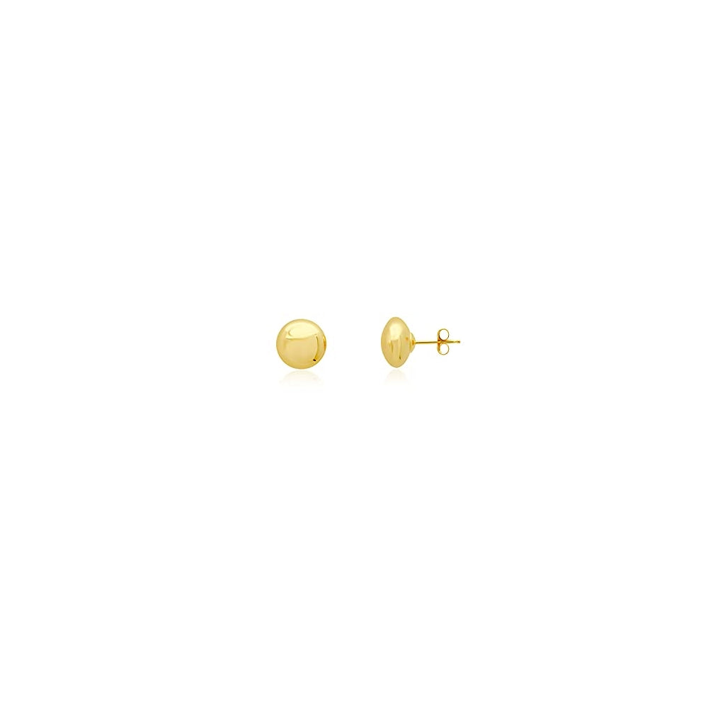Aretes redondos de media botón o bola completa para mujer