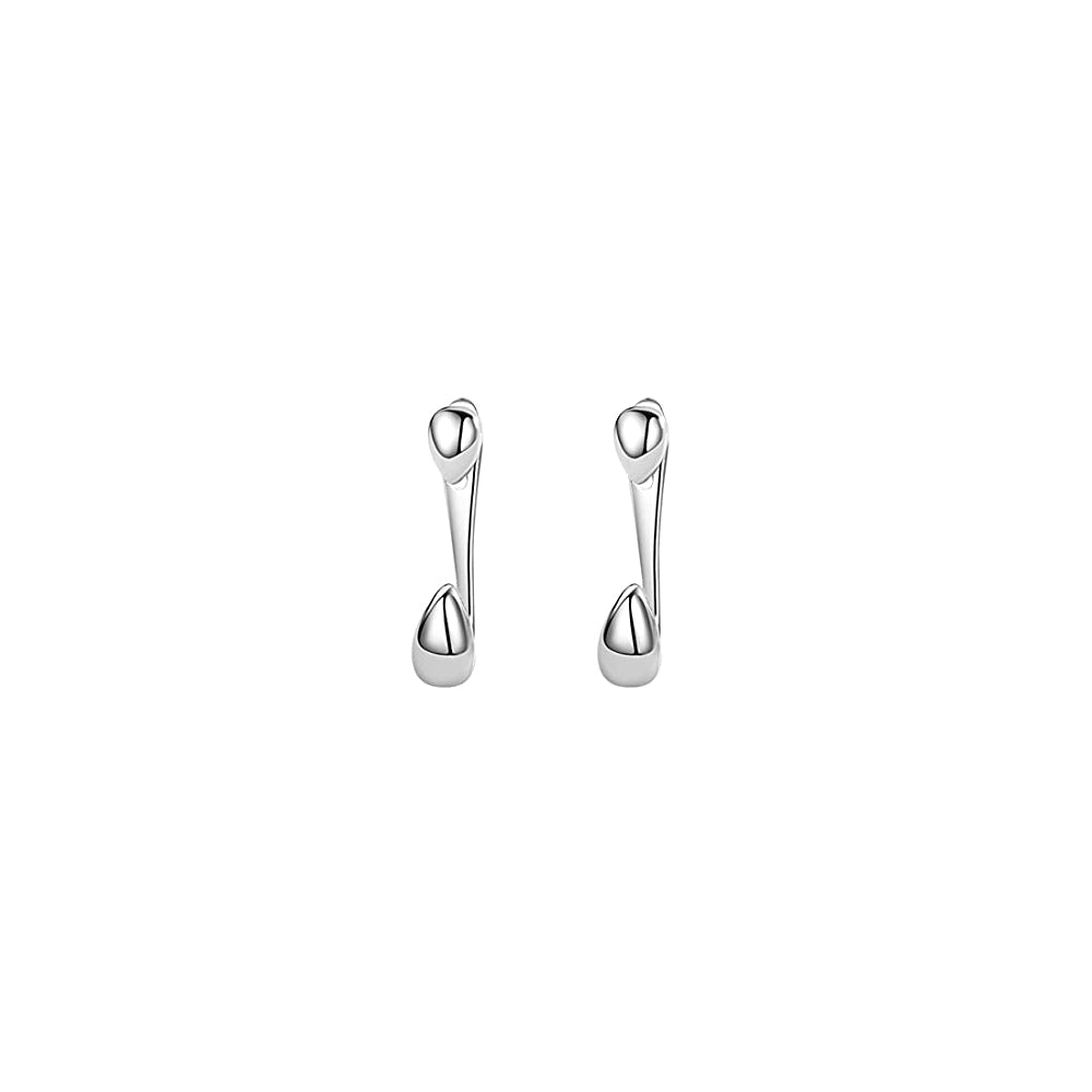 Aretes de gota de plata para mujeres