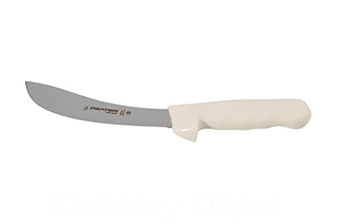 Cuchillo de piel de oveja con mango de poliéster blanco