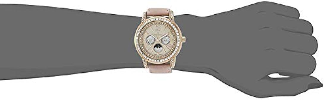 Reloj de vestir con bisel de cristal para mujer