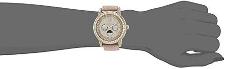 Reloj de vestir con bisel de cristal para mujer