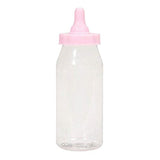 12 botellas rellenables para baby shower color rosa