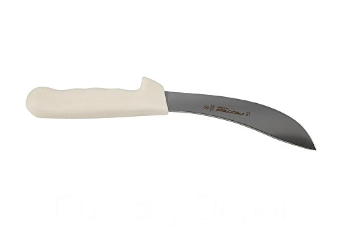 Cuchillo de piel de oveja con mango de poliéster blanco