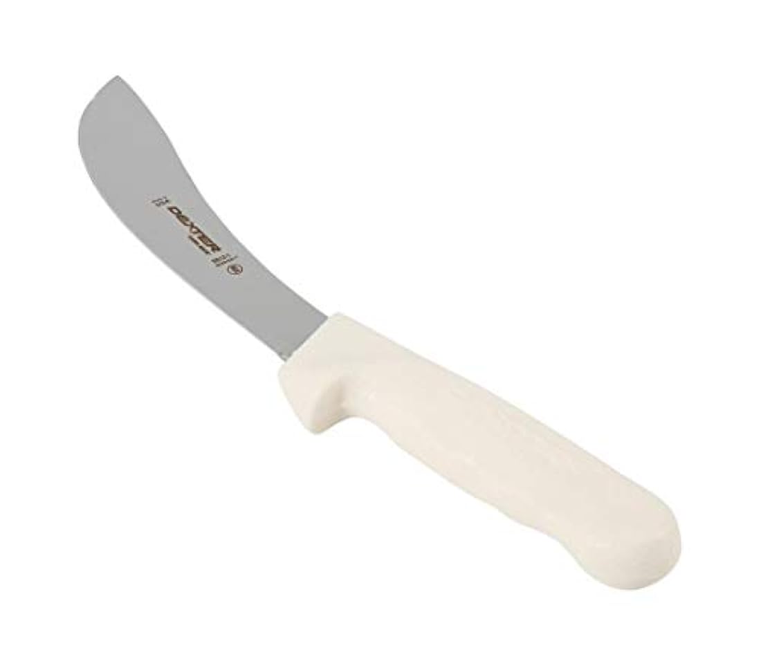 Cuchillo de piel de oveja con mango de poliéster blanco