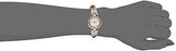 Conjunto de reloj y brazalete en tono dorado para mujer