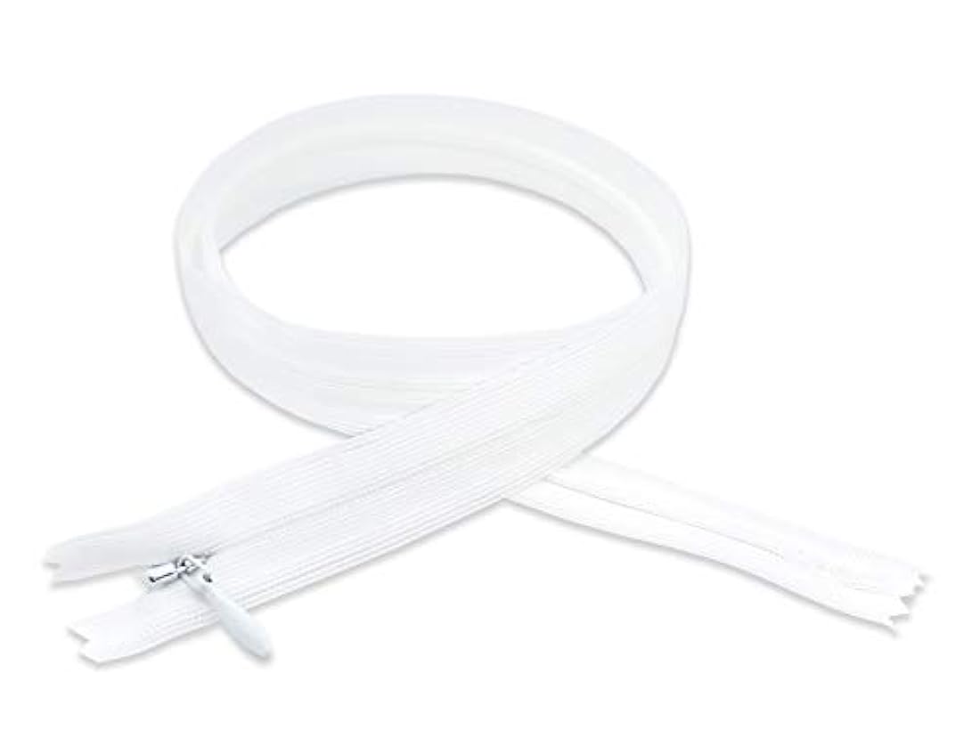 Único invisible beulon cierre YKK Ocultar (1 / Pack), 00030, 30 pulgadas, Blanco, 1, 1