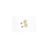 Aretes de tuerca de oro amarillo de 14 quilates c