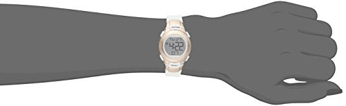 Reloj cronógrafo digital con correa de resina blanca