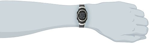 Armitron Sport Unisex 45 / 7034BLK Reloj digital cronógrafo con correa de resina negra acentuada de acero inoxidable