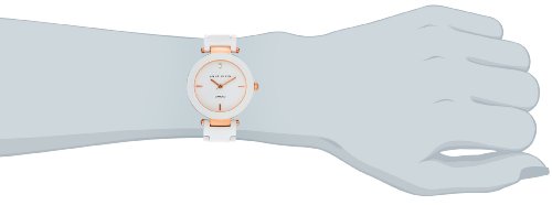 Reloj Anne Klein de cerámica blanca para mujer