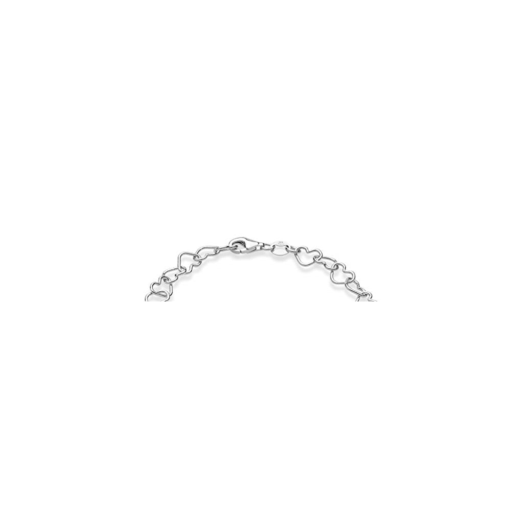 Pulseras de plata de ley italiana con cadena de eslabones