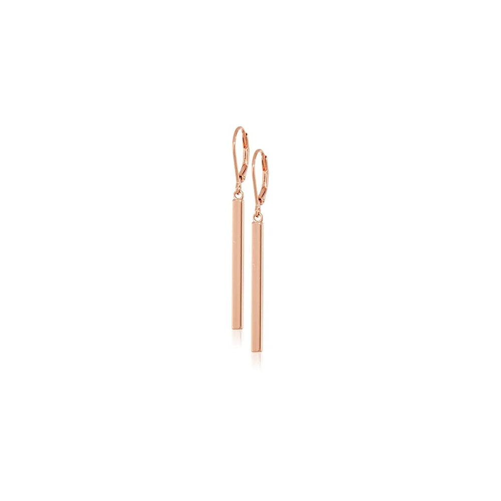 Aretes colgantes con barra de plata