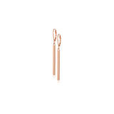 Aretes colgantes con barra de plata