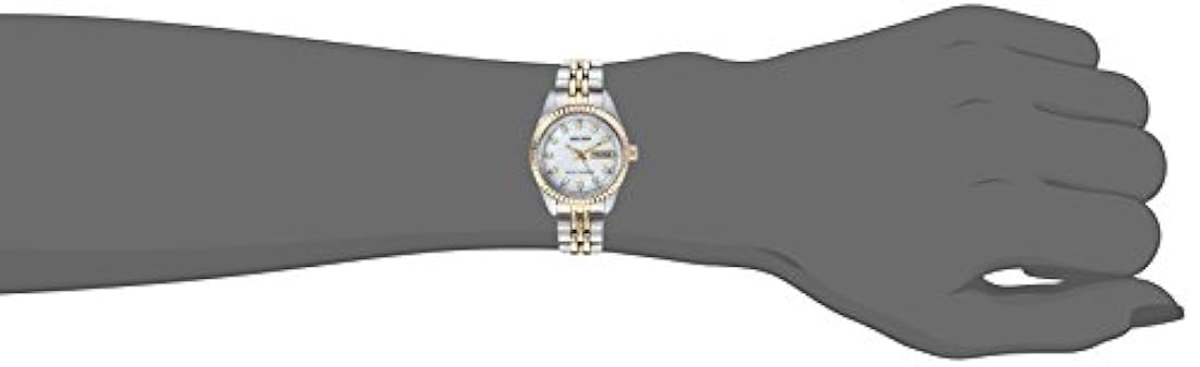 reloj  brasalete, dos tonos de cristal