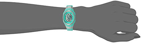 reloj cronógrafo digital con correa de resina en verde
