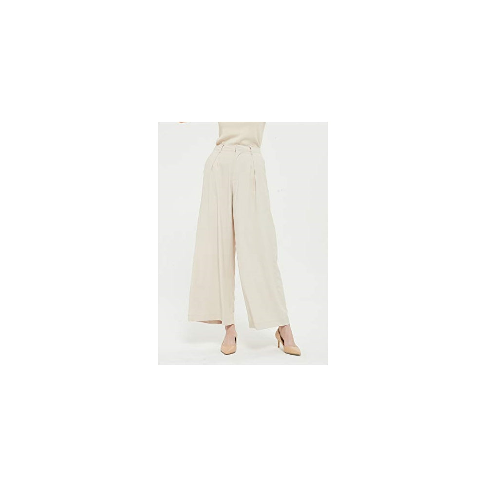 Pantalones largos para mujer, cintura alta, Talla L