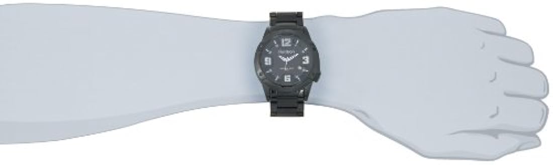 Armitron 204692BKTI reloj de vestir con esfera negra y acero inoxidable chapado