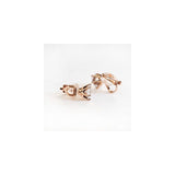 Aretes de clip chapados en oro rosa de 14 quilates