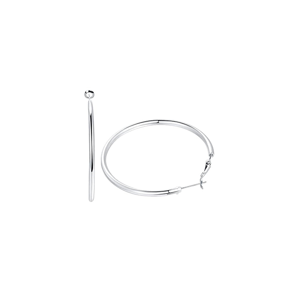 Aretes de plata chapados en oro blanco 3 pares de aretes