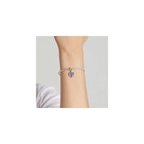 Pulseras y tobilleras de plata de ley con diseño de corazón